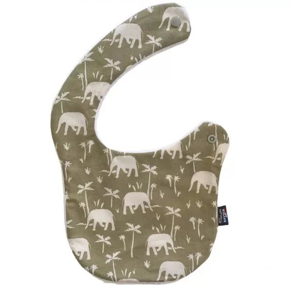 Bavoir nourrisson – éléphants vert