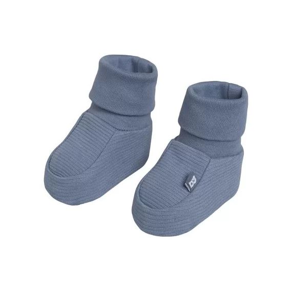 Chaussons en coton bio Pure vintage blue (0-3 mois)