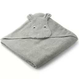 Cape de bain Augusta hippo vert d&rsquo;eau (100 x 100 cm)