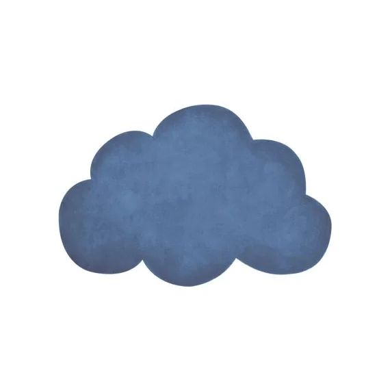 Tapis nuage en coton bleu foncé (67 x 100 cm)