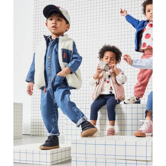 Combinaison bébé garçon en denim bleu low impact –  – Soldes