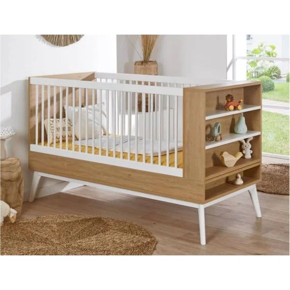 Lit Bébé Évolutif Vintage Octave – Chêne Marron