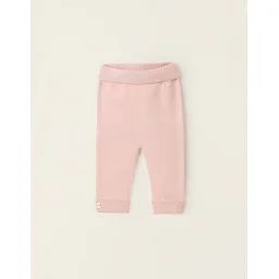 Pantalon En Maille Flexible Rose Clair