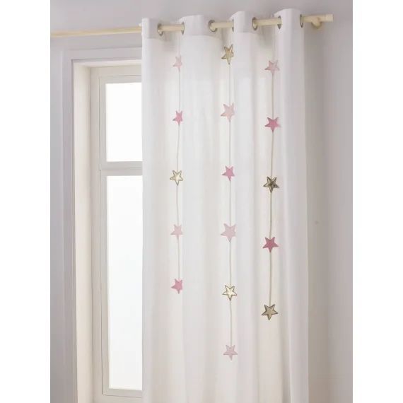 Rideau tamisant Étoiles rose