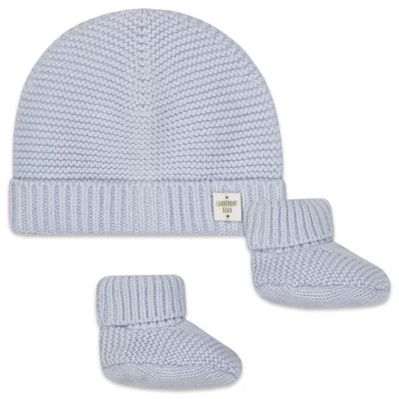Ensemble bonnet et chaussons Garçon Bleu
