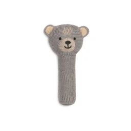 Hochet Bébé En Coton Gris