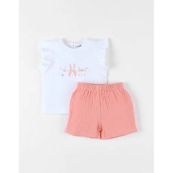 Set T-shirt Lapins + Short Blanc