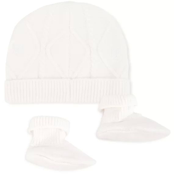 Ensemble bonnet et chaussons UNISEXE Blanc