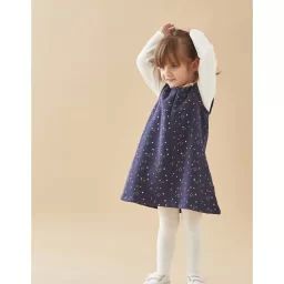 Ensemble robe en molleton et t-shirt manches longues uni blanc