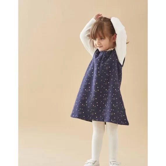 Ensemble robe en molleton et t-shirt manches longues uni blanc
