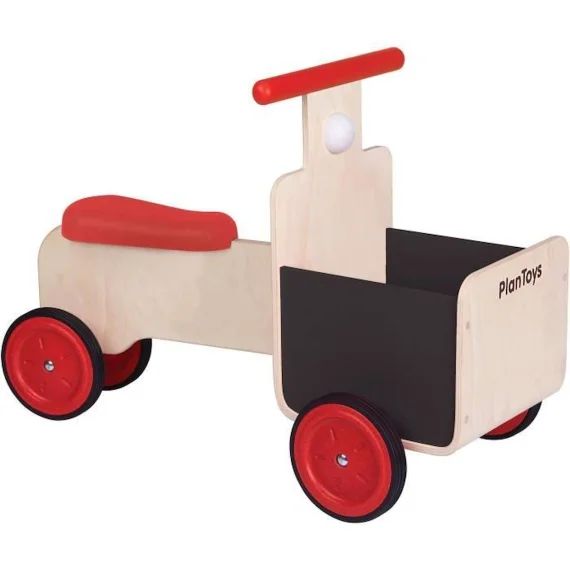 PLAN TOYS Jeu en bois Tricycle avec bac noir