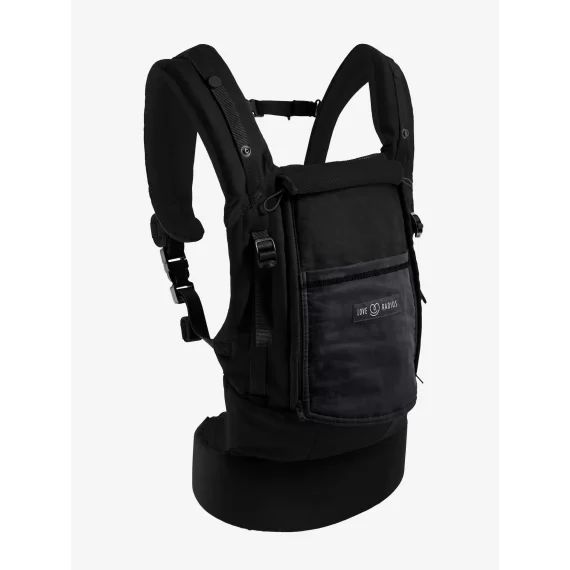 Pack Bundle porte-bébé + réhausseur + cale-tête PhysioCarrier LOVE RADIUS by JE PORTE MON BEBE noir/anthracite