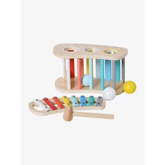 Tap tap xylophone 2 en 1 en bois FSC® multicolore