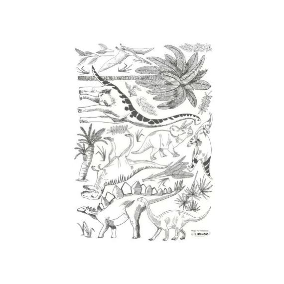 Stickers dinosaures et végétaux (29,7 x 42 cm)