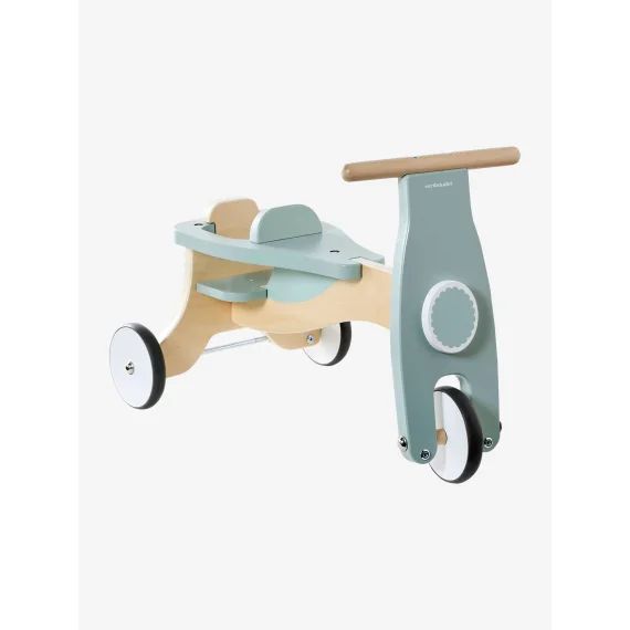 Porteur + siège poupon en bois FSC® vert