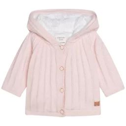 Veste à capuche en tricot Fille Rose