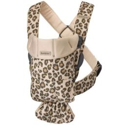 Porte bébé Mini en coton Léopard beige