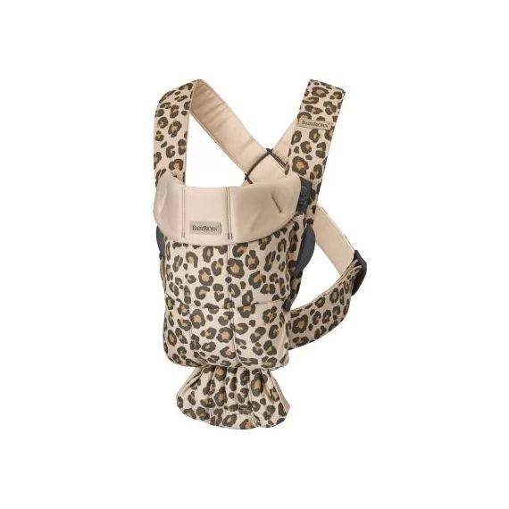 Porte bébé Mini en coton Léopard beige