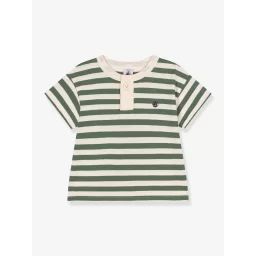 T-shirt rayé en jersey garçon PETIT BATEAU rayé vert