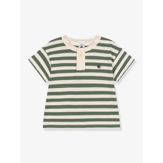 T-shirt rayé en jersey garçon PETIT BATEAU rayé vert