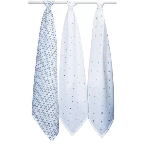 Langes bébé en coton bio blanc blanc