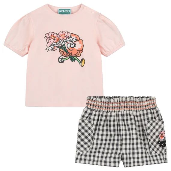 Ensemble T-shirt et short Fille Gris