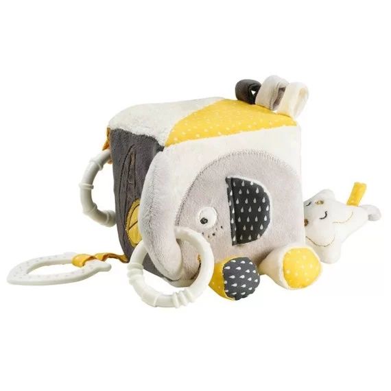Babyfan – Cube d&rsquo;Activité Jaune,Blanc,Gris gris