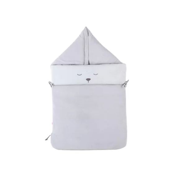Nid d&rsquo;ange en veloudoux gris Babou & Kendi