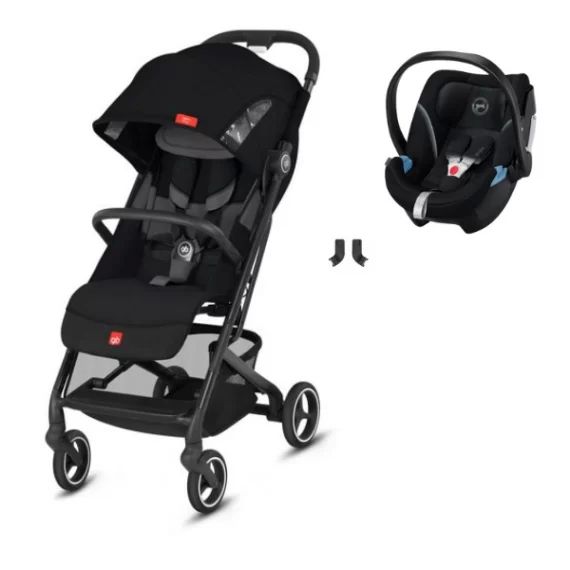 Poussette gb Qbit+ All City – Velvet Black + Coque Auto Cybex Aton 5 – Deep Black