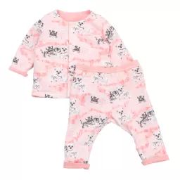 Ensemble cardigan et pantalon Fille Rose