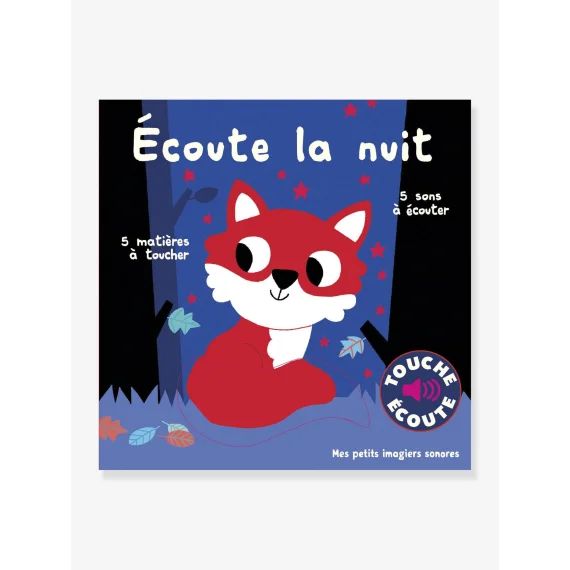Livre sonore et tactile Ecoute la nuit GALLIMARD JEUNESSE bleu