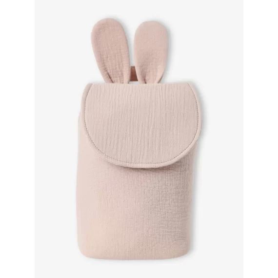 Sac à dos personnalisable en gaze de coton taupe