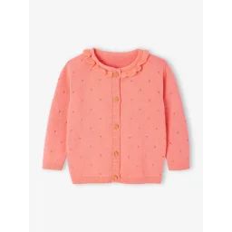 Cardigan bébé avec col corail