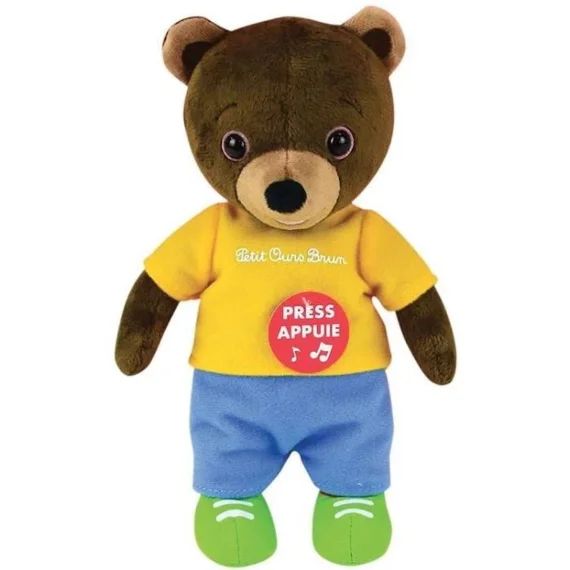 PETIT OURS BRUN Peluche Musicale Pour Enfants – 22 cm marron