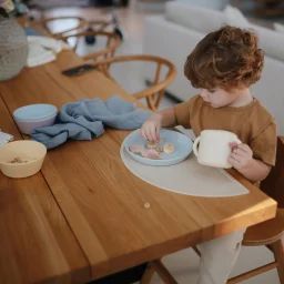 Lot de 2 assiettes rondes Powder blue
