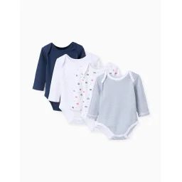 Lot De 4 Bodies En Coton Multicolore