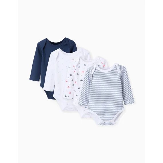 Lot De 4 Bodies En Coton Multicolore