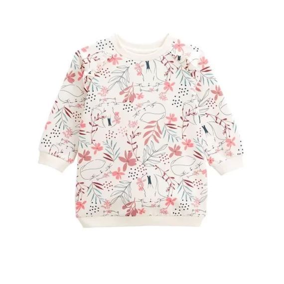 Robe En Molleton Bébé Fille Rosa Blanc