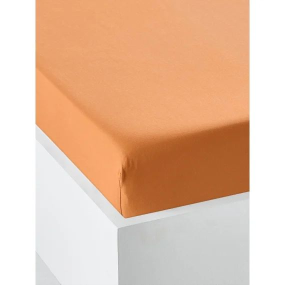 Drap-housse bébé uni Oeko-Tex® noisette