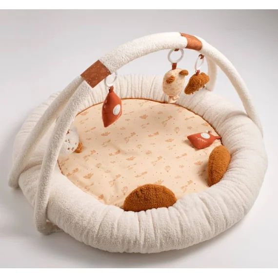 Tapis D&rsquo;éveil Ours En Bouclette Beige Beige