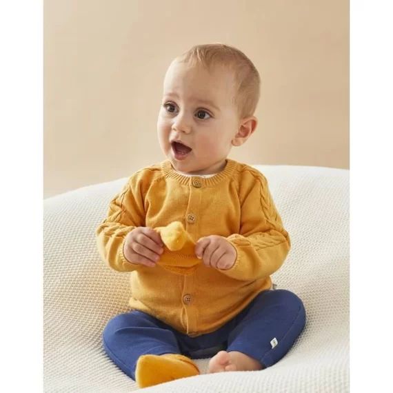 Cardigan En Tricot Jaune