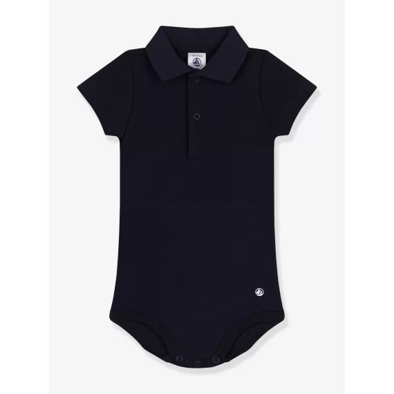 Body manches courtes ouverture polo PETIT BATEAU marine