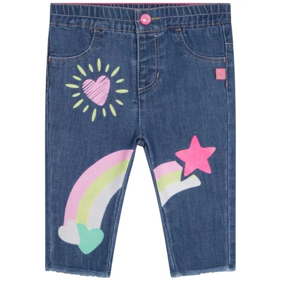 Pantalon en denim Fille Bleu