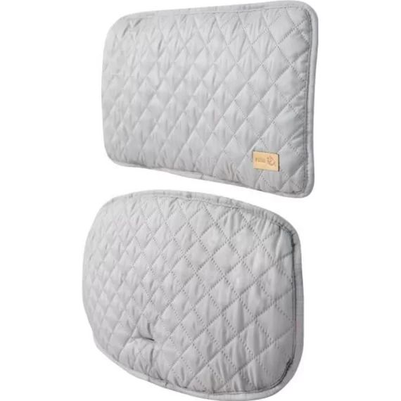 ROBA Coussin de Chaise Haute en 2 Pièces – roba Style – Hydrofuge – Convient à la Chaise Haute Évolutive Sit Up – Gris Argenté gris