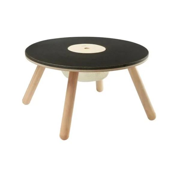 Table de jeu et de rangement – PLAN TOYS – Noir et beige – A partir de 3 ans – Intérieur noir