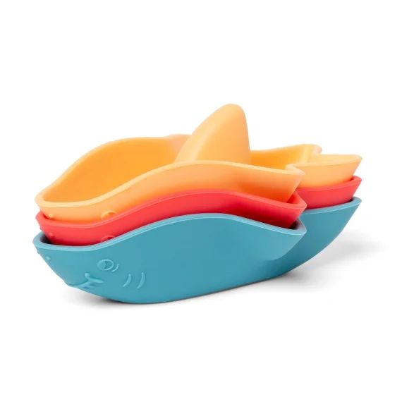 Jouets De Bain En Silicone Requins Orange