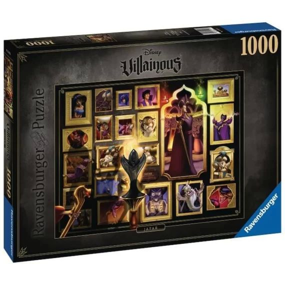 DISNEY VILLAINOUS Puzzle 1000 pièces – Jafar – Ravensburger – Puzzle adultes – Collection Disney Villainous – Dès 14 ans gris