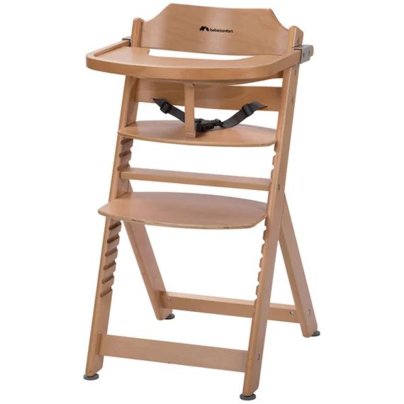 Chaise Haute Bébé En Bois Avec Tablette Timba Natural (wood)