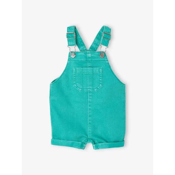 Salopette courte avec bretelles réglables bébé menthe