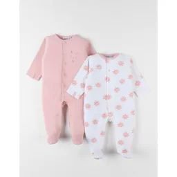 Ensemble De 2 Pyjamas 1 Pièce Écru/blush Rose